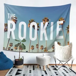 A tapestry with The Rookie print, light,easy to hang, suitable for indoor or outdoor decoration, a gift for fans and friends Bedroom Vintageroomdecor Home Textile Party