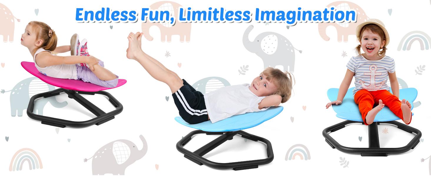 sensory spin chair for adults,Indoor Balancing Chair Kids Swivel Chair Sensory Toy ADHD Anxiety Tools,Body Coordination Balance Training anxiety relief fidget toy Fun Furniture Children kids outdoor play