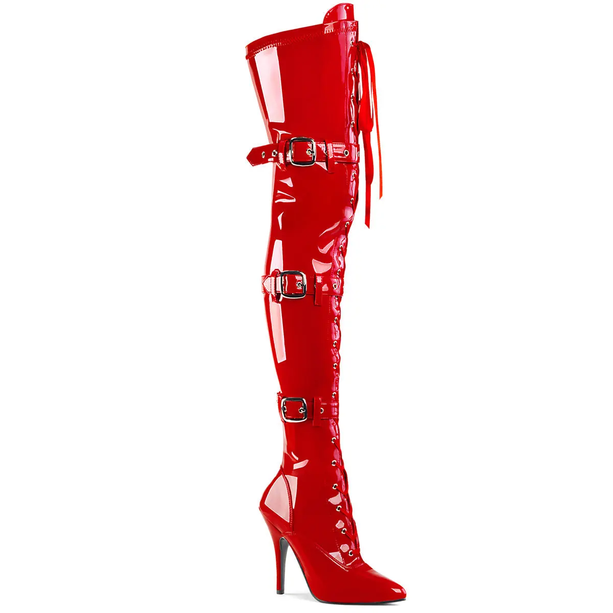 Pleaser Seduce-3028 Women's Lace-Up 5 Inch Boot, Lace Footwear, All Seasons Women's Boot