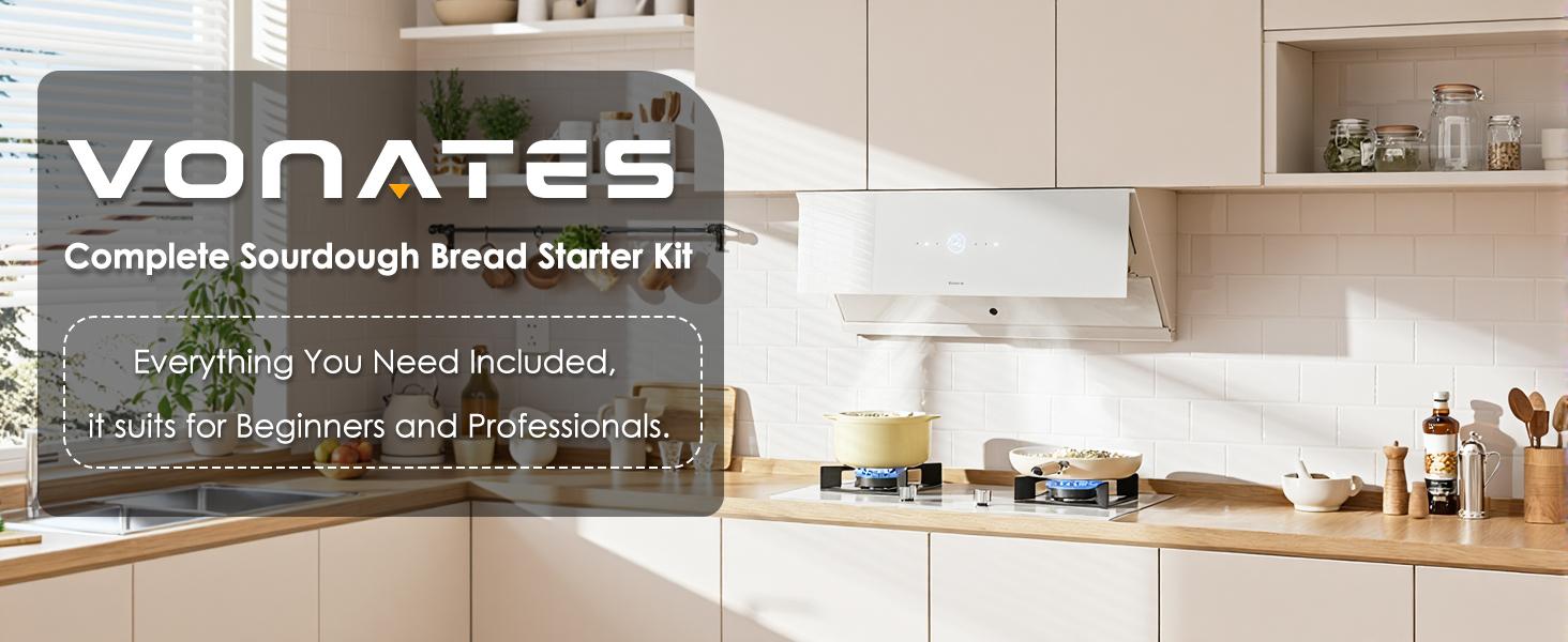 Sourdough Starter Kit, Banneton Bread Proofing Basket, 24oz Glass Sourdough Starter Jar, Sourdough Bread Baking Supplies, Sourdough Proofing Basket, Bread Making Tools (12PCS)