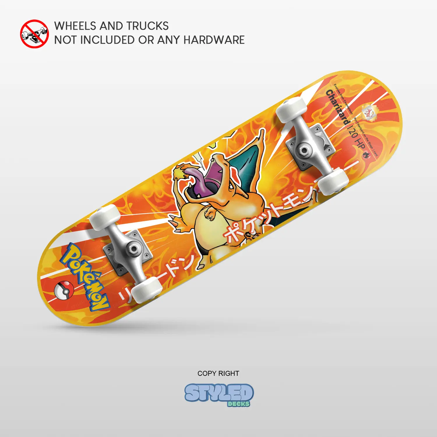 pocket monsters skateboards 8.25 canadian maple 7 layer decks made in the usa