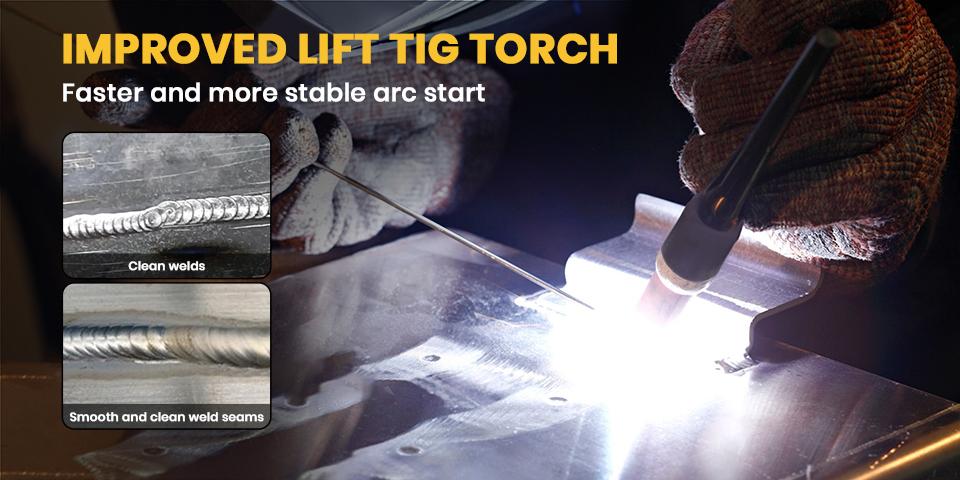 TIG Welder Machine 2in1 Lift TIG/Stick ARC Welding 140A Dual Voltage 110V/220V TIG-200A, Adjustable Post Gas Control, IGBT Inverter, Portable Welding Machine with Complete Welding Accessories for Stainless Steel, Carbon Steel, Beginners, Home DIY & Repair