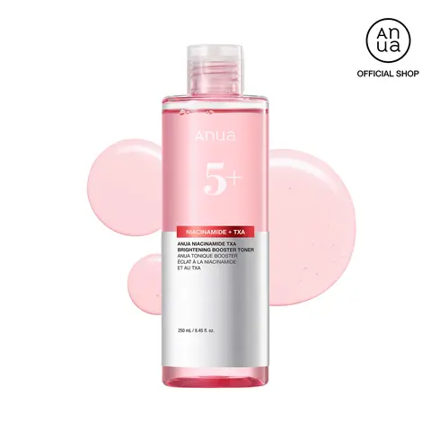 [Anua] Niacinamide 5 TXA Acid Brightening Booster Toner(250ml), Dark Spot Toner, Lightweight Pink Essence Toner for Dark Spot Care, Glow & Skin Clarity, Korean Skincare