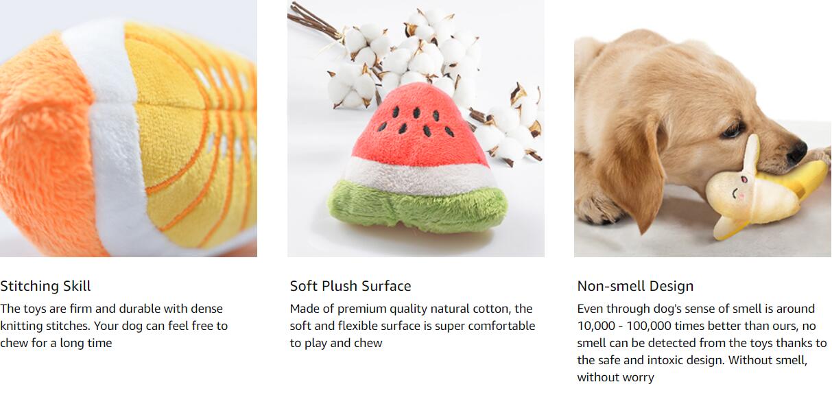 Nocciola 12PCS Dog Squeaky Toys with Takeout Bag, Cute Plush Small Dog Toys for Small Medium Large Dogs, Dog Chew Toys for Aggressive Chewer, Dog Birthday Gifts #backtoschool #sohochic