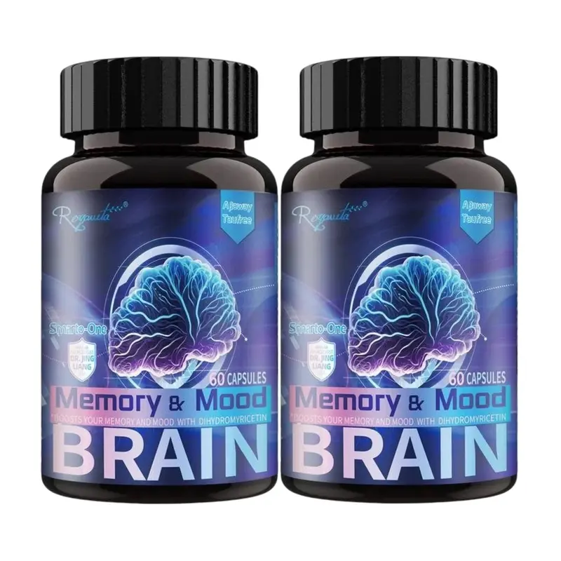 2-Pack Royavita Memory & Mood Capsules - Brain and Memory Capsules -120 Capsules Healthcare Dietary Supplement Vitamin Fitness