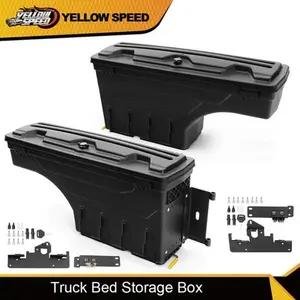 Fit For 2005-2020 Toyota Tacoma Rear Truck Bed Storage Box Toolbox Left & Right Trunk Organizer Car Organization Supplies