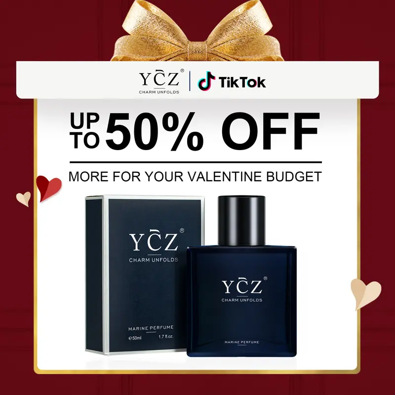 YCZ Midnight Gentleman Eau de Parfum for Men 50ml Lasting Oriental Woody Scented Cologne with Vanilla Orchid Sandalwood Notes Marine Perfume Edp Fragrance Matte Box