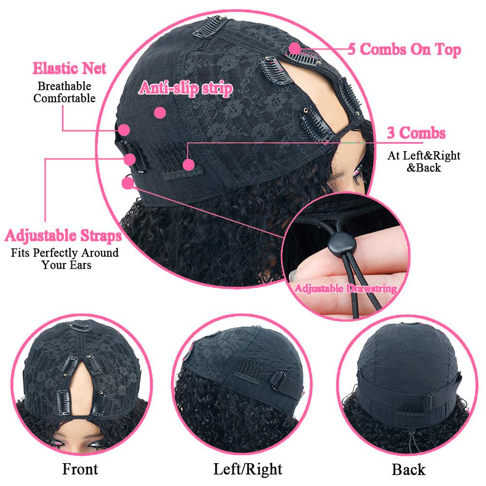 Tahikie 250% Density V Part Yaki Loose Body Wave Wigs No Leave Out Real Human Hair For Women Wear&Go Upgrade U Part Wig Natural Black Brazilian Hair #TikTokShopHolidayHaul #SummerVibes