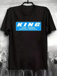 KING Off-Road Racing Shocks T-Shirt for Men & Women (S-5XL) - Retro Off-Road Absorber Graphic, Lightweight Breathable Black Tee, Unisex Casual Outdoor Adventure Shirt for Motorsports Events & Casual Attire