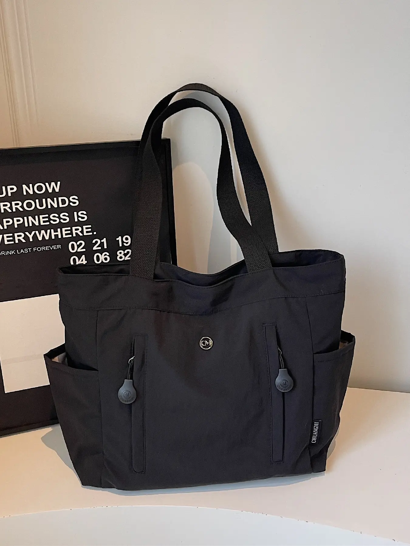 New Women's Simple Storage Tote Bag, Fashion Casual Multi-Pocket Large Capacity Shoulder Bag, Stylish and Practical Everyday Accessory, Daily Commuter Bag, Versatile Fashionable Bags for Commuting