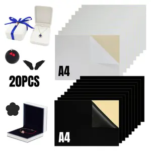 20Pcs/Set A4 Size Self Adhesive Felt,DIY Self Adhesive Fabric for Art & Crafts,Peel and Stick Felt for Drawer and Jewelry Box Felt Liner,Valentine's Day Gifts,Hand Tools Kits