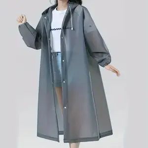 Solid Color Raincoat, 1 Count Portable LightweightRainproof Raincoat with Drawstring, Windproof &Waterproof Raincoat for Outdoor Cycling