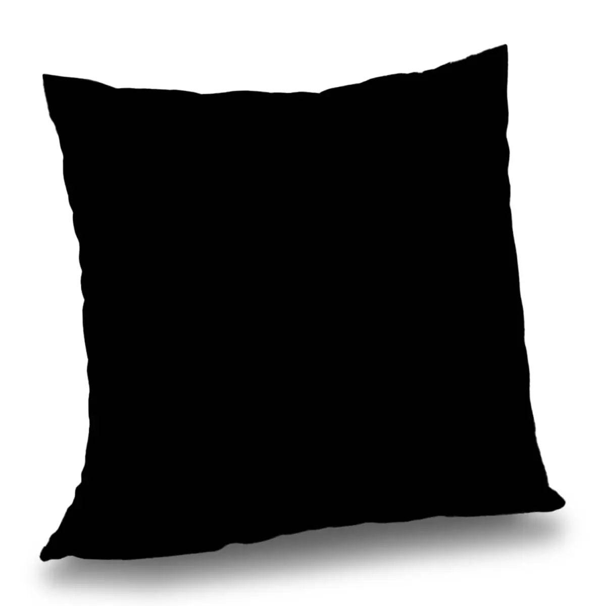 Conscious Sales C1PT1818Z8KYOI 18x18 in. Easy Care Pure Black Polyester Twill Throw Pillow - Home Decor Insert