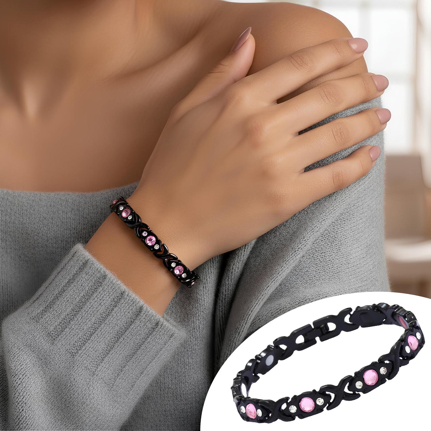 Crystal Magnet Bracelet Adjustable Detachable Energy Bracelet Fashion Jewelry Outfit Accessories Unisex Christmas New Year Ideal Gift