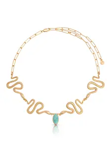 Turquoise Serpentina Snake Choker