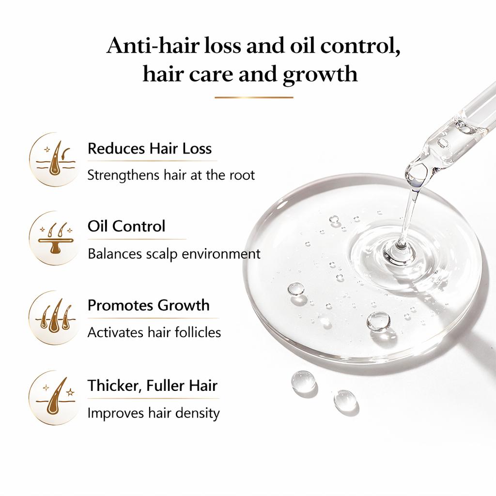 ZERAVIELLE Advanced Caffeine Hair Growth  Serum 30ml |Caffeine Herbasome, Rosemary Oil，Biotin | Anti Hair Loss, Scalp Nourishing & Thicker Hair | For Thinning Hair, Men & Women