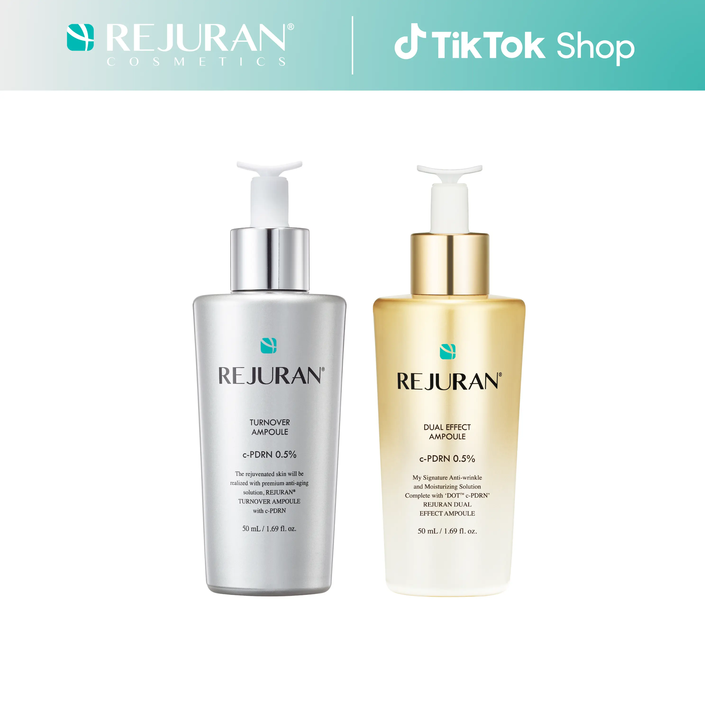 REJURAN Turnover Ampoule 50ml & Dual Effect Ampoule 50ml Bundle