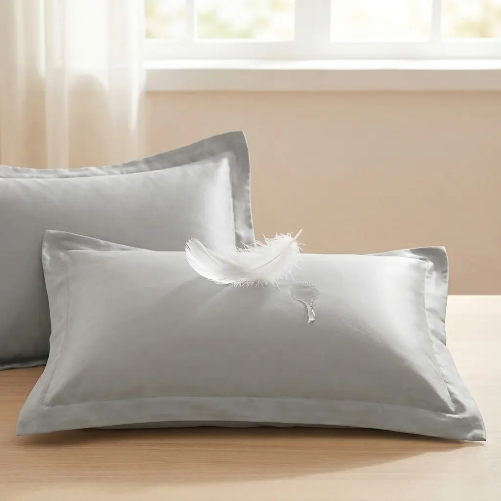 [Back To School]NTBAY 2-Piece 500 Thread Count 100% Egyptian Cotton Pillow Shams - Super Soft & Breathable Oxford Pillowcases with 2" Decorative Ruffle, Set of 2