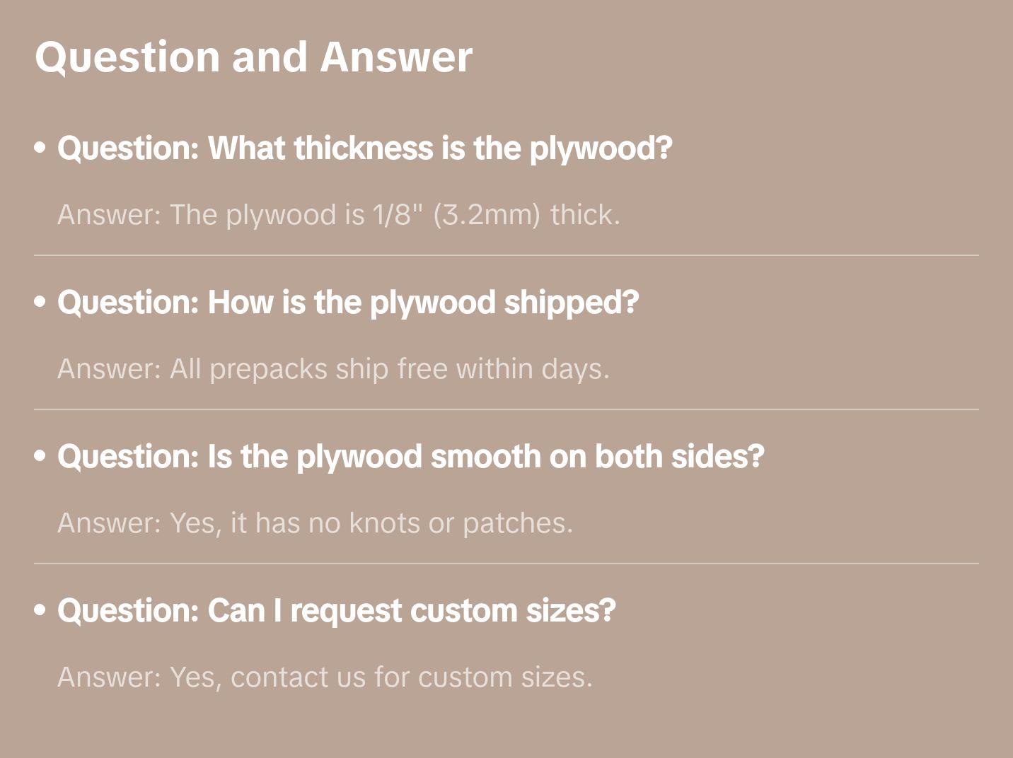 1/8" Walnut Plywood Pack