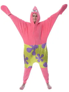 Nickelodeon Mens' SpongeBob SquarePants Patrick Star Sleep Union Suit