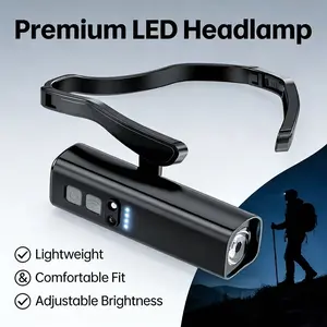 Ear Worn Headlamp, Motion-Sensor LED Headlight – Lightweight & Adjustable for Work, Camping, Running High Lumen Flashlight Multifunctional Flashlight