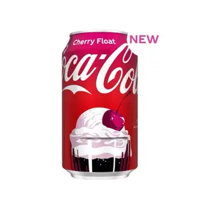 New Coca Cola Cherry Vanilla Float Flavor Soda- 1 Can 12 Fl oz Beverage