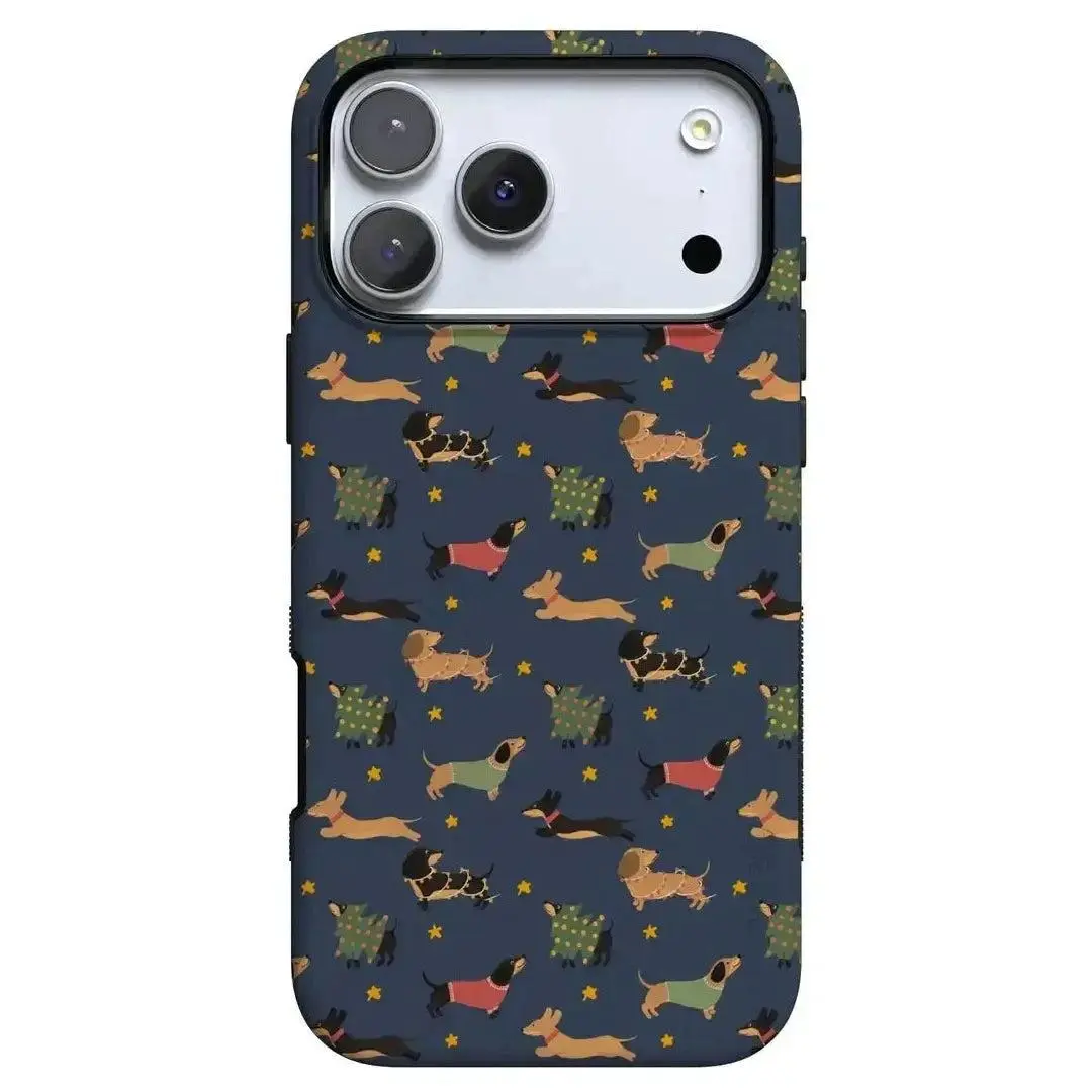 Casely iPhone 17 Pro Max Case | Dashing Doxies | Dachshund Dog | Bold Protective Design | Compatible with MagSafe