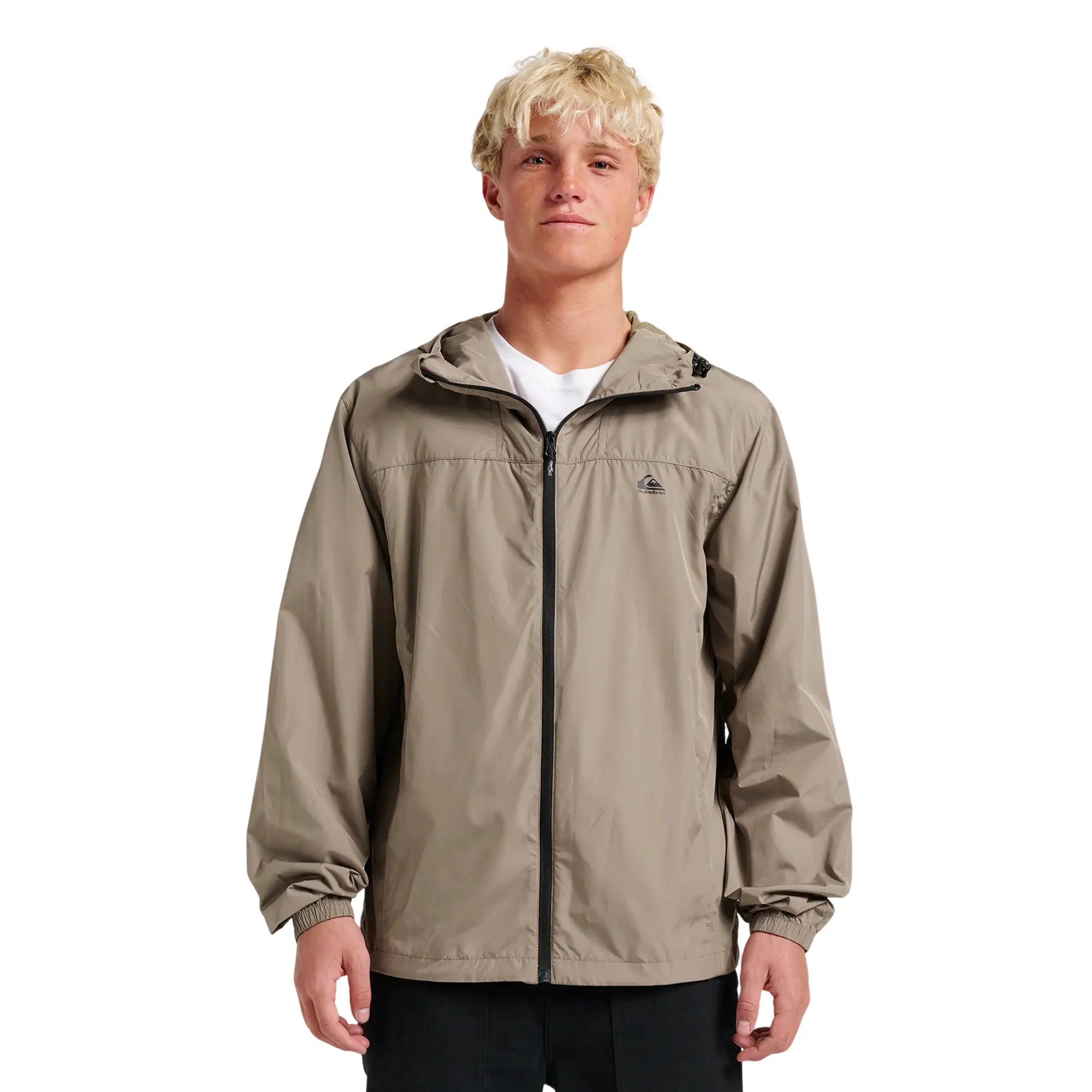 Quiksilver | Overcast Windbreaker | Water-Repellent Full-Zip | Everyday Wear & Casual Streetwear Lightweight Rain Coat Wind Waterproof