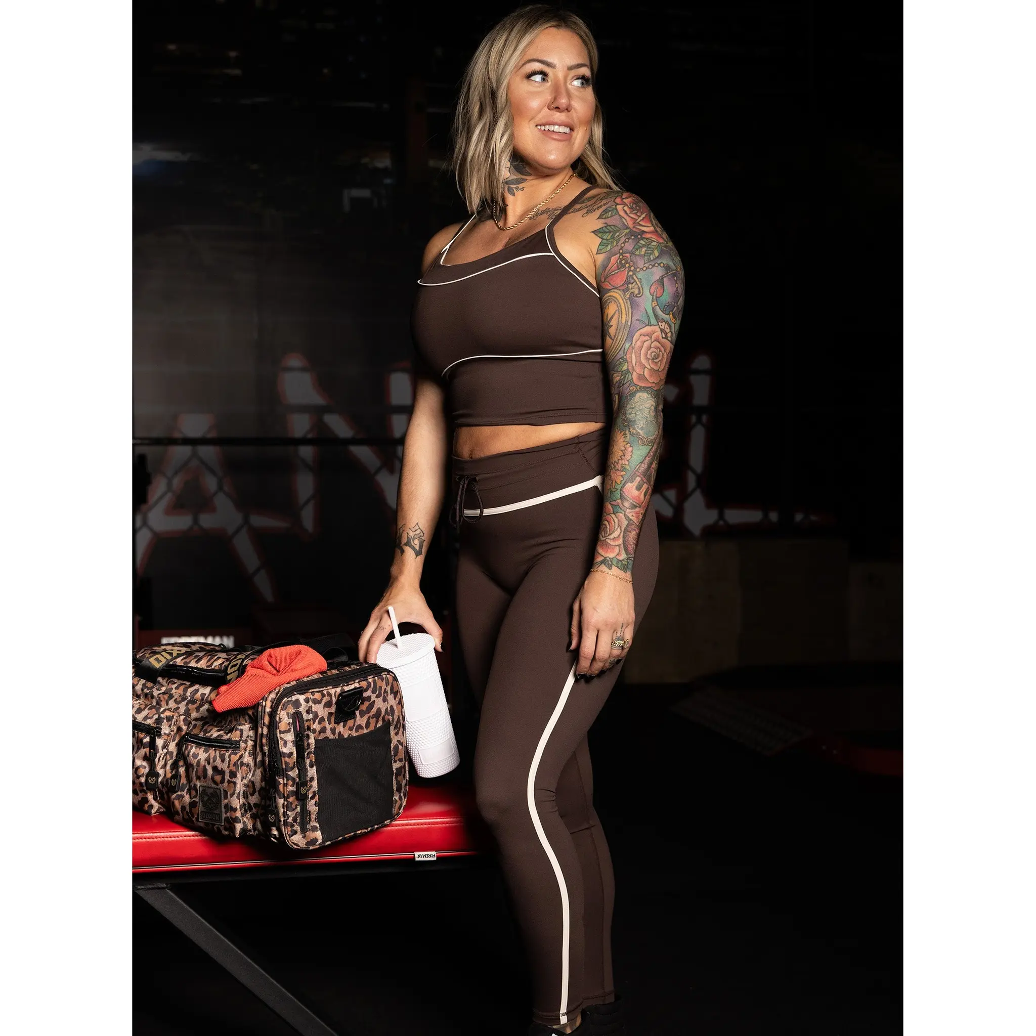 Women's Weekender Leggings - Brown & Tan