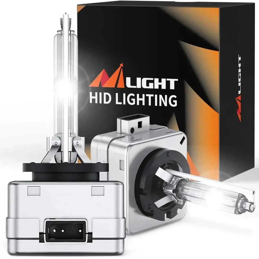 Nilight D1S 35W 6000K Diamond White HID Headlight Bulbs, Car Headlights, 35W Power Output