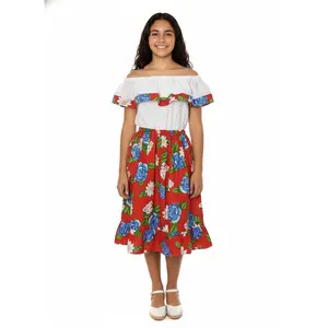 Floral patterned Teen blouse & Skirt Mexican style