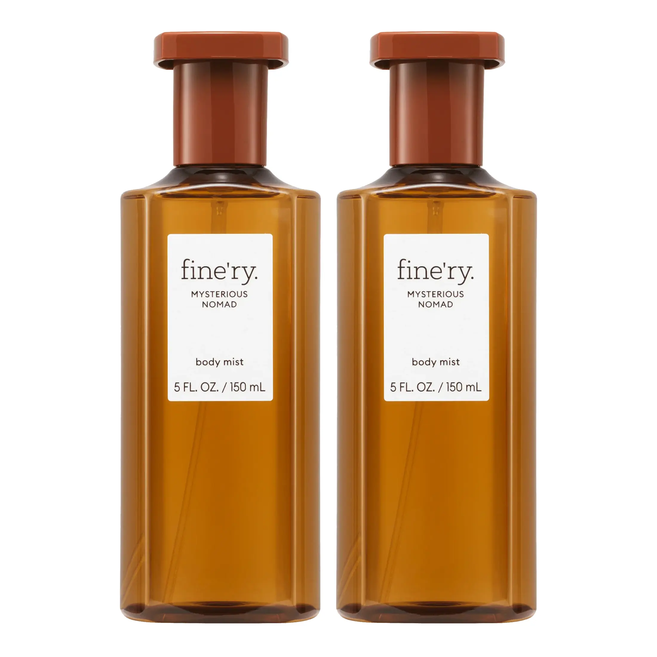 fine'ry Women's Mysterious Nomad Body Mist Liquid Perfume 2-Pack - 150ml Spicy Citrus Aroma Fragrance with Bergamot Mix, Sense of Adventure, Spray on Skin (Beauty & Personal Care, Women's Fragrance)