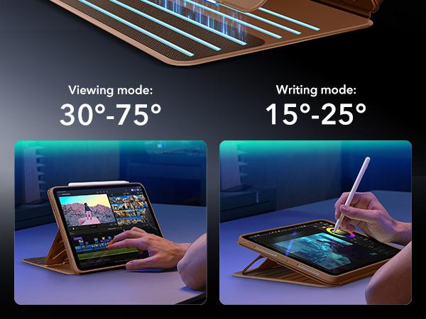 ESR for iPad Air 11/13 inch 2026 Case, iPad A16/10th Gen Case, iPad Pro 11/13 inch case, Air 5th/4th Case, Removable Magnetic Cover, Ultra-Stable Case with Pencil Holder, 9 Standing Angles, Shift Series