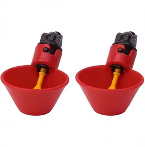 Two chicken drinking cups, DIY automatic poultry waterer, suitable for quail, ducks, chickens and other birds.