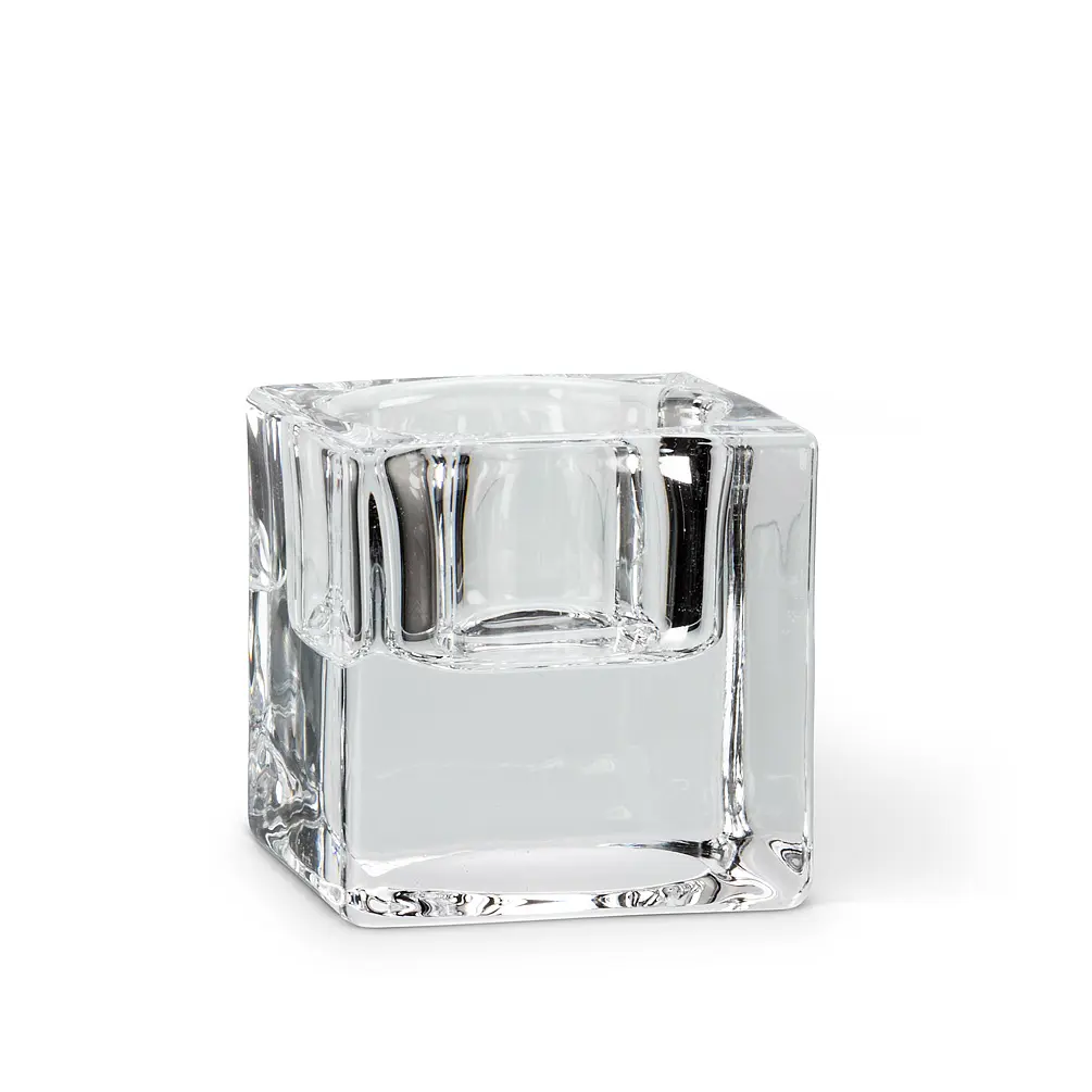 2 sq. in. Glass Tealight Holder, Clear