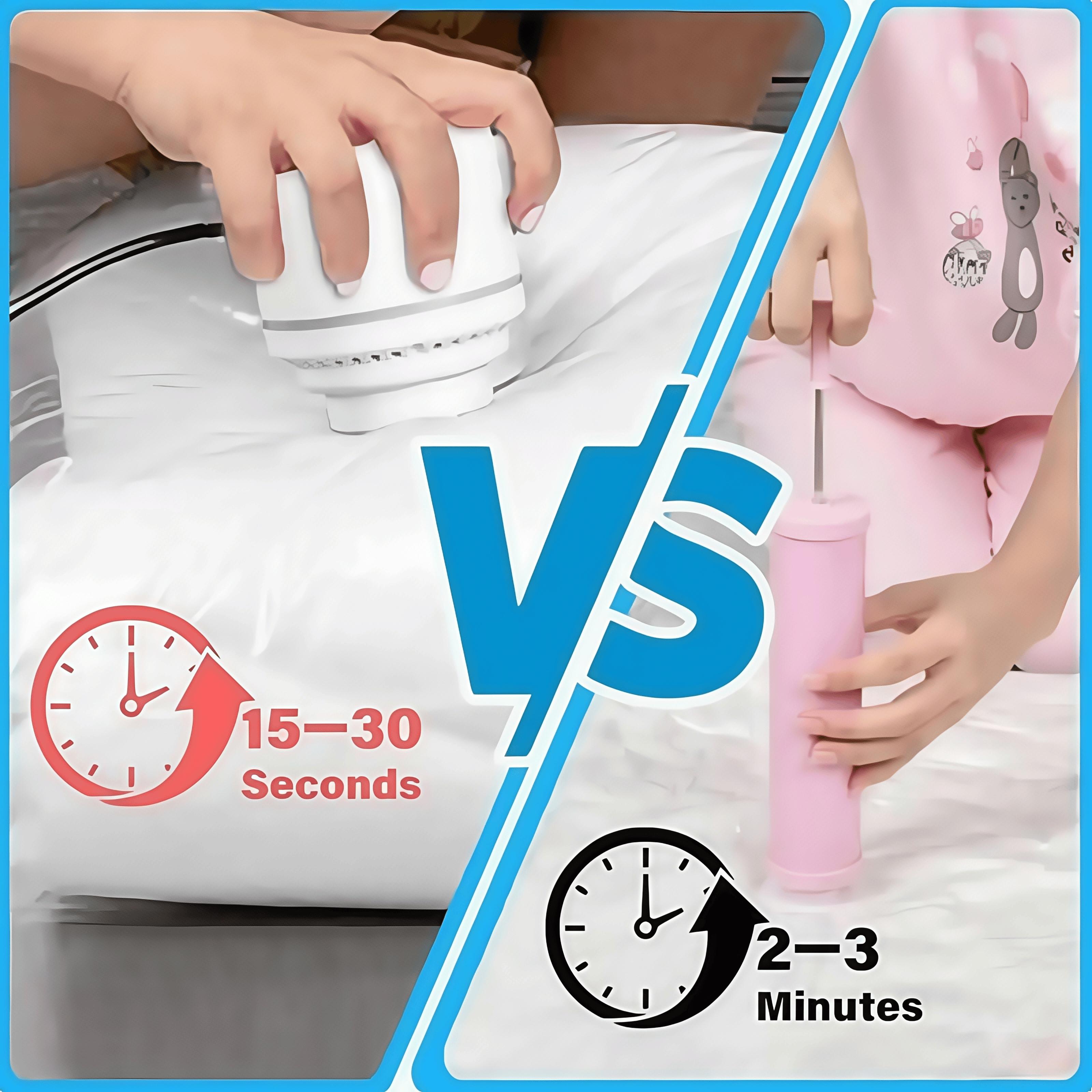 Larger & Thicker 12 Pack Vacuum Storage Bags with Electric Pump 5 Layer Thick Reusable Odor Free Space Saver for Clothes Mattress Blanket Duvets Pillows Comforters Travel Thickened PP Plastic Organizer Sample Bag Bedding Compression Room Tool Larger & Thicker 12 Pack Vacuum Storage Bags with Electric Pump 5 Layer Thick Reusable Odor Free Space Saver for Clothes Mattress Blanket Duvets Pillows Comforters Travel Thickened PP Plastic Organizer Sample Bag Bedding Compression Room Tool