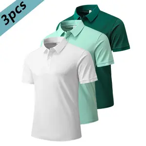 Men’s casual short-sleeve solid-color polo shirt, available in multiple colors. Suitable for golf and tennis, it’s a versatile top for business casual commuting and pairing with dress pants. A stylish men’s athletic wear option, ideal for casual gathering