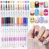 Beetles 12-Color Gel Polish Nail Art Pen Multi-Pack - 0.5mm & 0.7mm Painting Pens, Shake Mix Tip, Quick-Drying Acrylic Ink, Smooth Flow, Portable, Fine Control for DIY Fashion Nails Polka Dot Artwork,familyfun