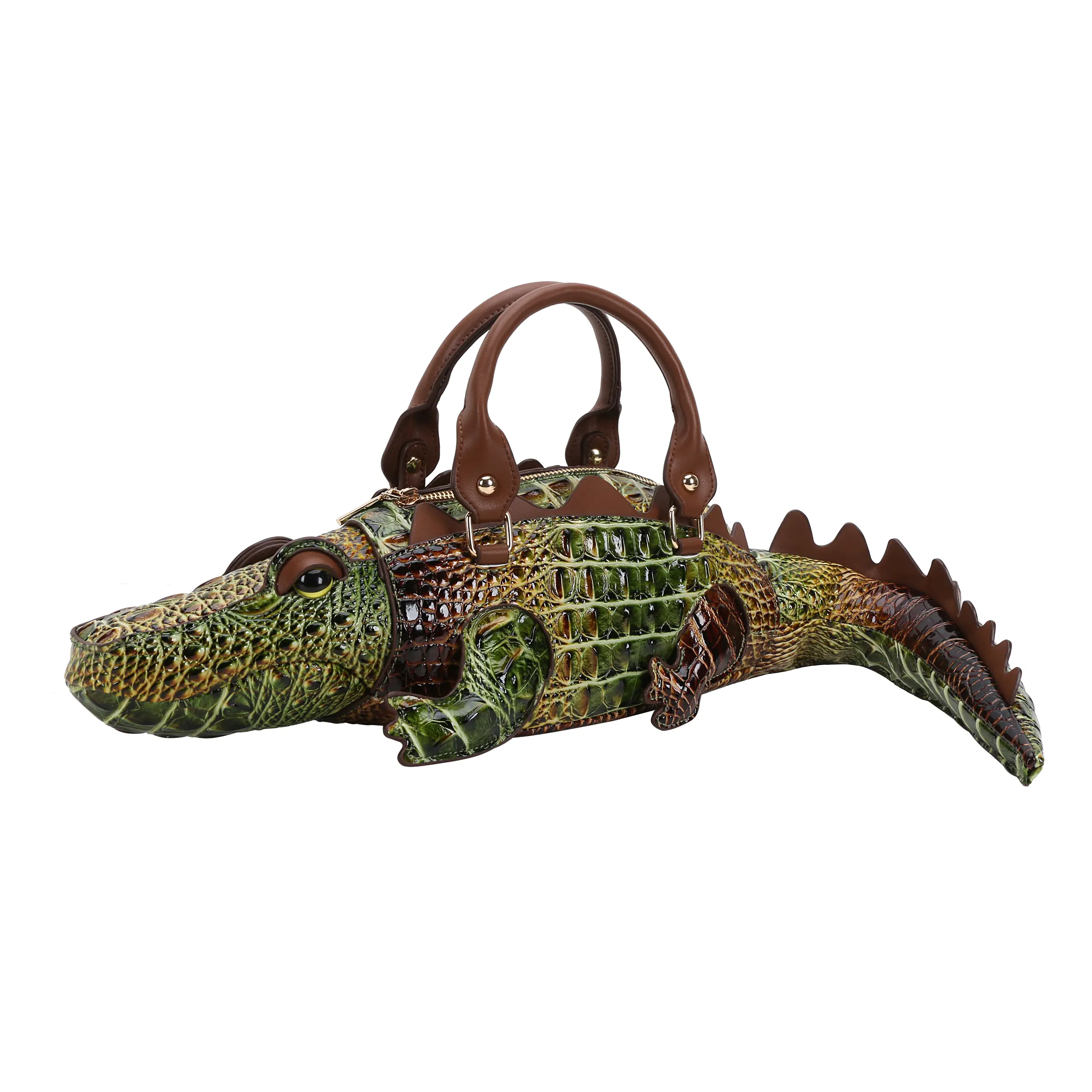 3D Crocodile Shape Handbag for Women | Faux Leather Alligator Crossbody Bag | Unique Animal Purse,backpacks for school,cute backpacks for school,bookbag,school backpack