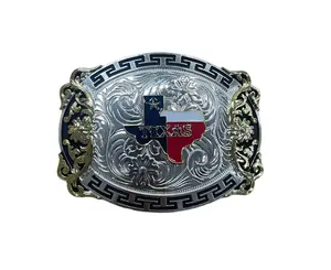 Texas State Map Theme Western Rodeo Unisex Fashion Belt Buckles (WMG827)