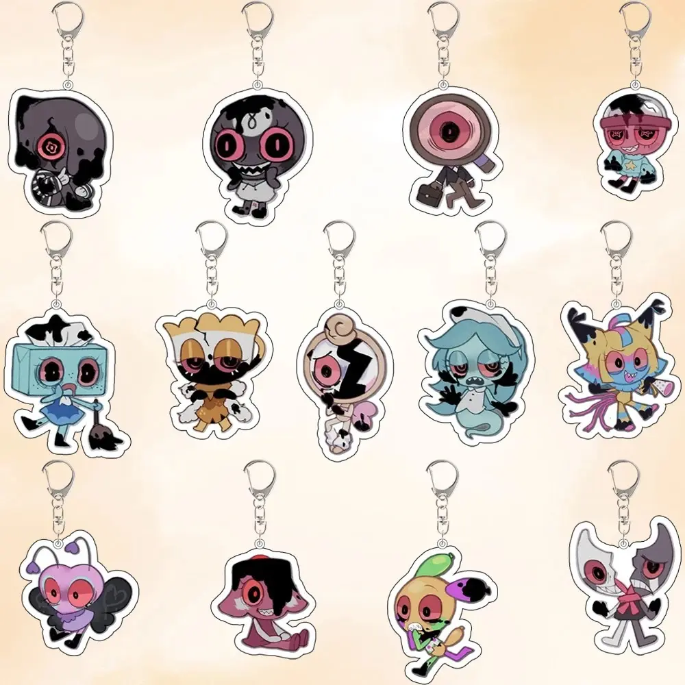 Dandy's World Keychain, Yatta Tisha Rodger Toodles Looey Brightney Dazzle Acrylic Gift, Dandys World Character Keychains, Cute, Durable, And Perfect For Bags, Keys, Or Gifts. Great For Daily Use Or As Thoughtful Little Gifts For Your Friends And Yourself.