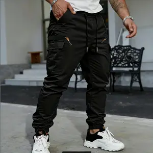 [Summer Vibes]Classic cargo jogger pants with a simple drawstring waist for men, loose fit, trendy casual long pants suitable for spring and autumn Menswear