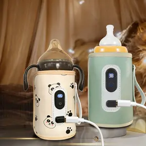 2-in-1 portable USB milk warmer, outdoor baby formula bottle heater with insulated sleeve, suitable for travel and strollers, featuring 5 temperature settings and no batteries required—the perfect gift for Christmas, Halloween, Thanksgiving, and Easter