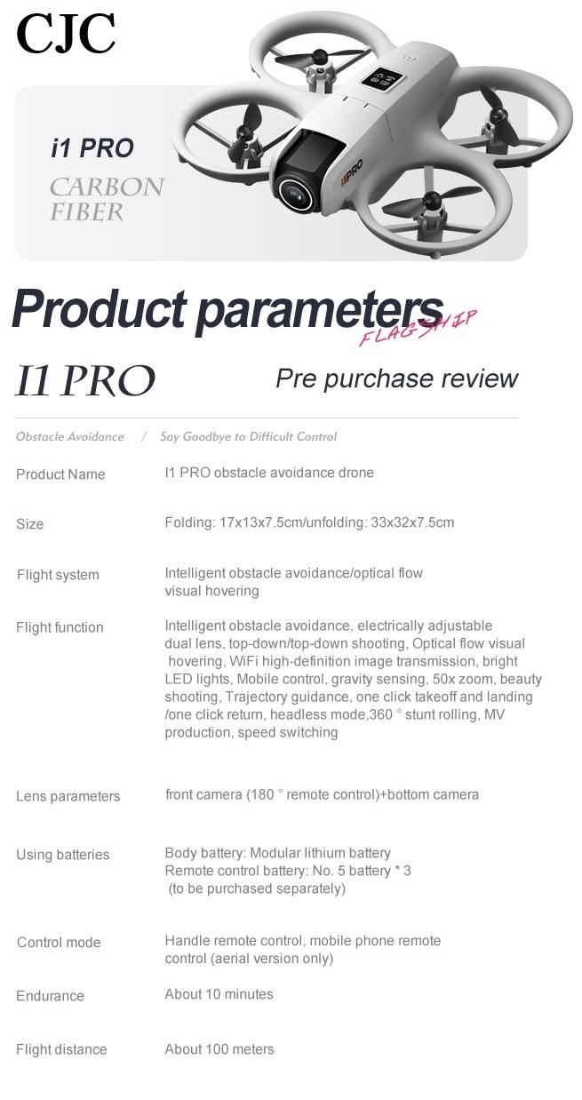 CJC i1 PRO Mini Drone for Kids & Adults - HD Dual Camera, Obstacle Avoidance, 360° Flip, 10min Flight Time, Perfect for Novices Over 4 Years Old, Christmas Gift stable hover