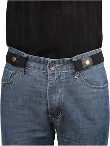 No Buckle Invisible Elastic Stretch Waist Belt for Men Women Fits Waist 24-50in Comfortable Adjustable One-Size Fit Soft Stretchy Design Ideal for Daily Activities