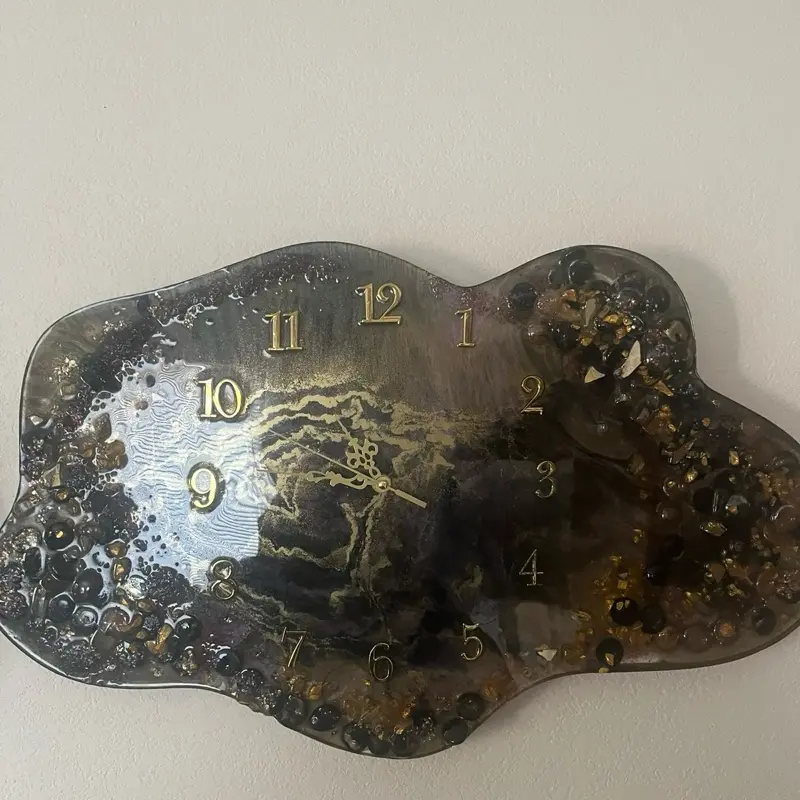 Resin geode clock 24 in by 14 inch