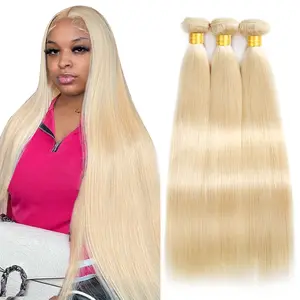 613 Blonde Bundles Human Hair 30inch Blonde Straight Bundles Human Hair 613 Quick Weave Bundles Blonde Body Wave Human Hair Bundles