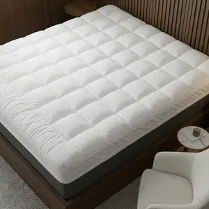 4 Inch Mattress Topper Queen – Extra Thick Cooling Bed Topper for Back Pain & Pressure Relief