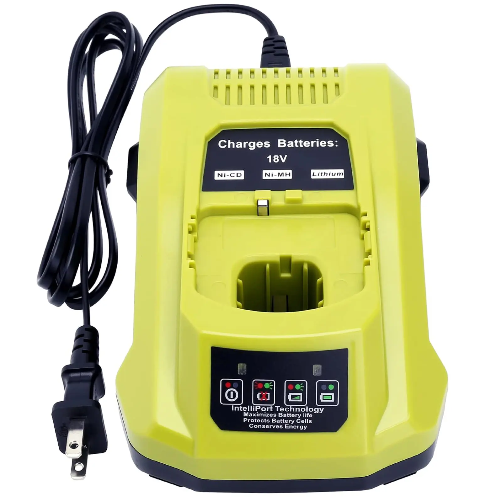P117 Rapid Battery Charger Replacement for Ryobi 12V-18V 1+ Series - Fast Charges Lithium-Ion, NiMh, NiCad Batteries (P102, P108, PBP005 & More) Power Tool Accessory