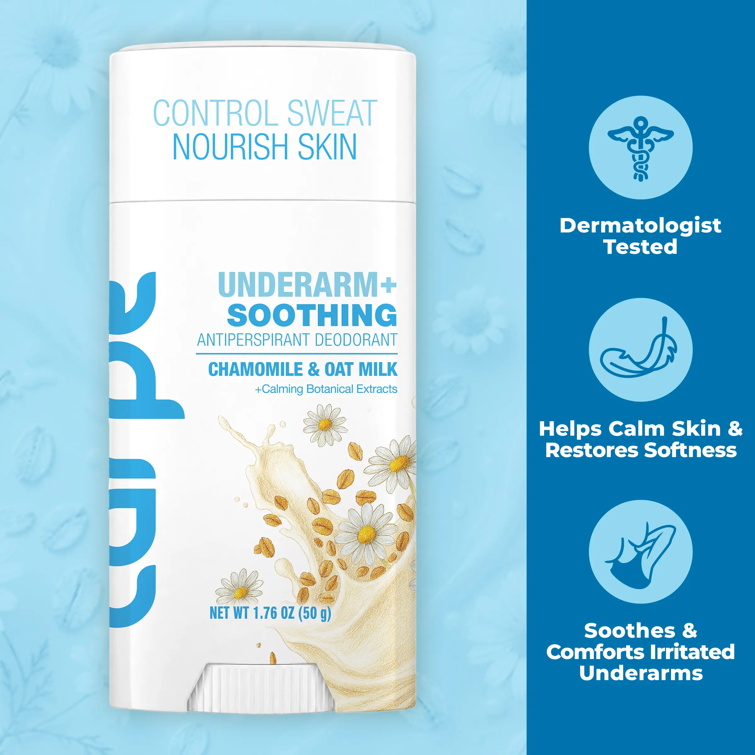 Carpe Underarm+ Antiperspirant Deodorant with Skincare Benefits - Brighten, Smooth, Soothe, and Illuminate Dark or Irritated Underarms - Brightening Deodorant - Glycolic Acid and Vitamin C